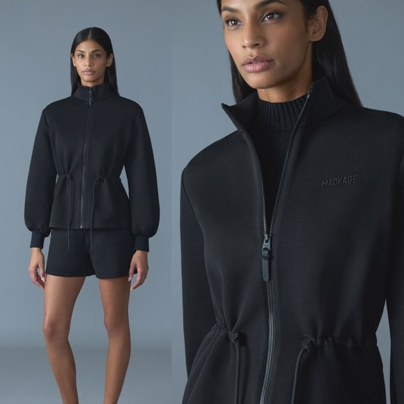 Mackage Jackets & Blazers - NWT Mackage FINOLA-Z Lightweight Jacket‎ with Balloon Sleeves Black - Size 2XL